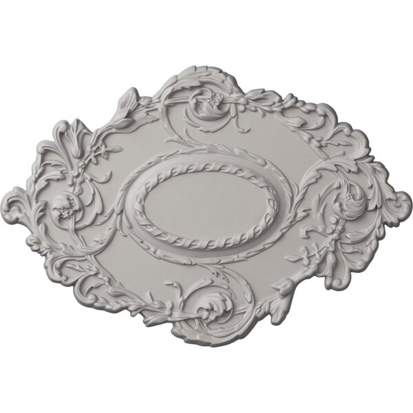 Ekena Millwork Kinsley Flowing Leaf Ceiling Medallion, Hand-Painted Ultra Pure White, 30 3/8"W x 20 3/4"H x 1"P CM30KIUWF - main